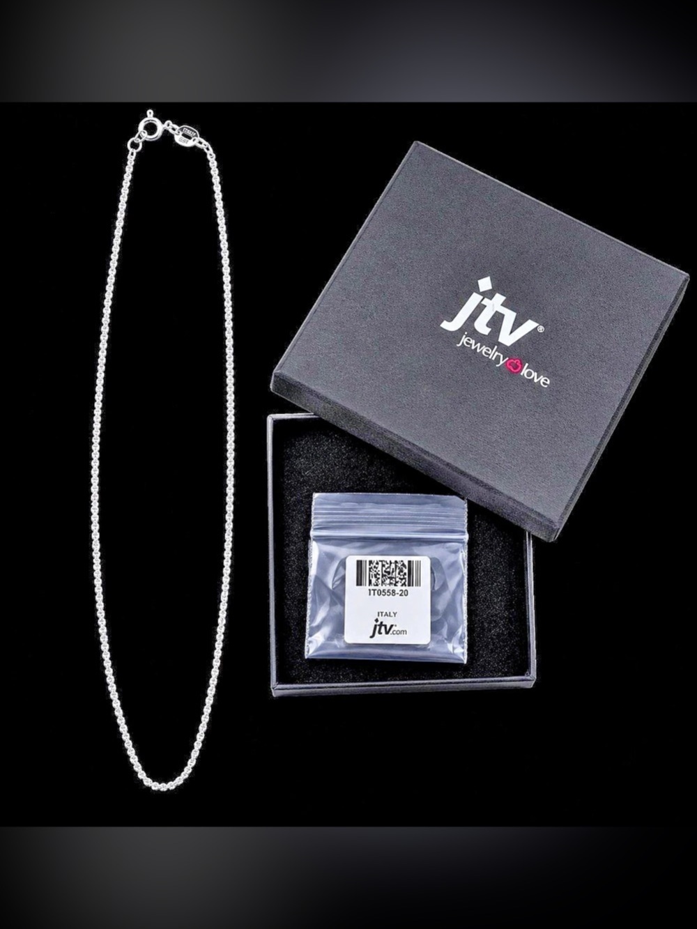 NIB✨ JTV Fine Italian 925 Sterling Silver 20" Margarita Chain Necklace